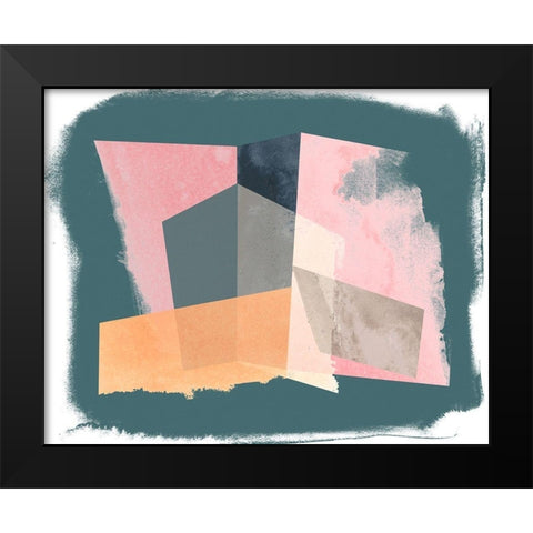 Paper Mirage I Black Modern Wood Framed Art Print by Vess, June Erica