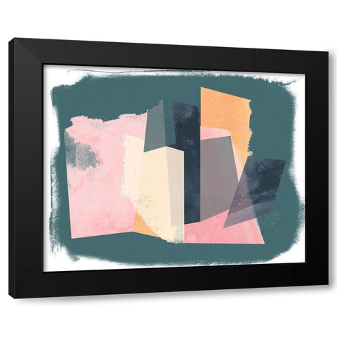 Paper Mirage II Black Modern Wood Framed Art Print with Double Matting by Vess, June Erica
