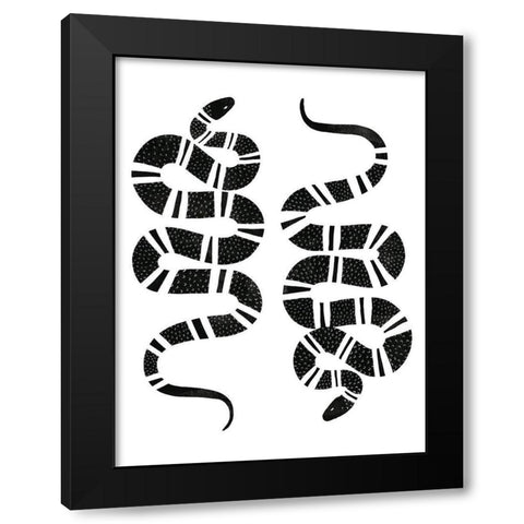 Epidaurus Snake I Black Modern Wood Framed Art Print by Scarvey, Emma