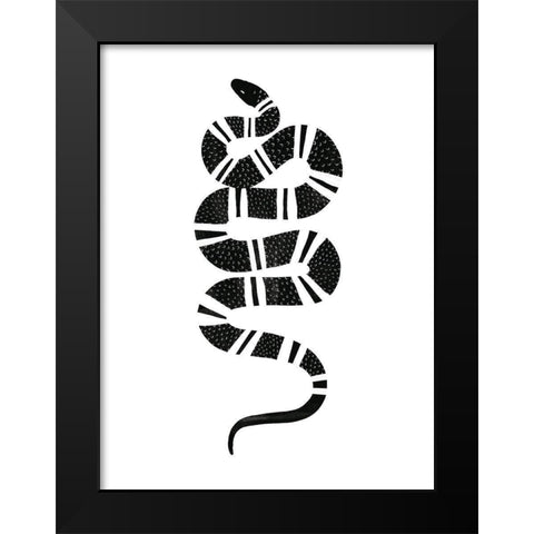 Epidaurus Snake III Black Modern Wood Framed Art Print by Scarvey, Emma