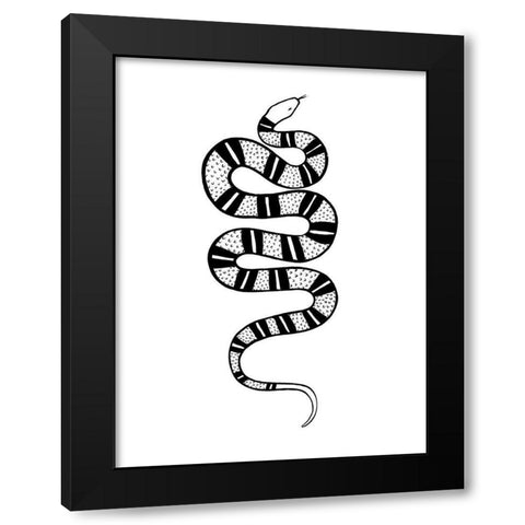 Epidaurus Snake IV Black Modern Wood Framed Art Print with Double Matting by Scarvey, Emma