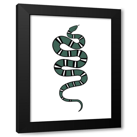 Epidaurus Snake V Black Modern Wood Framed Art Print with Double Matting by Scarvey, Emma