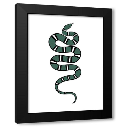 Epidaurus Snake V Black Modern Wood Framed Art Print by Scarvey, Emma