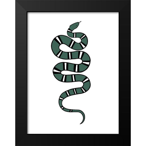 Epidaurus Snake V Black Modern Wood Framed Art Print by Scarvey, Emma