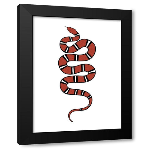 Epidaurus Snake VI Black Modern Wood Framed Art Print by Scarvey, Emma