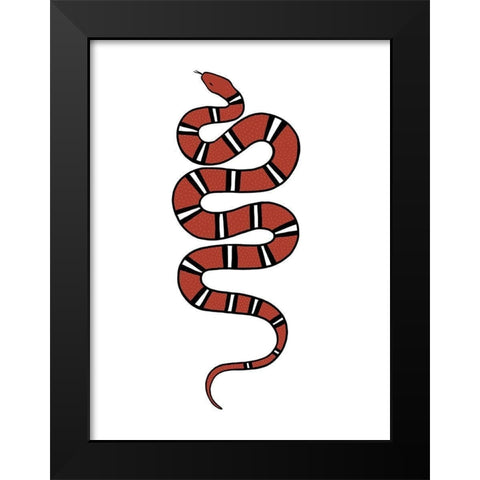 Epidaurus Snake VI Black Modern Wood Framed Art Print by Scarvey, Emma