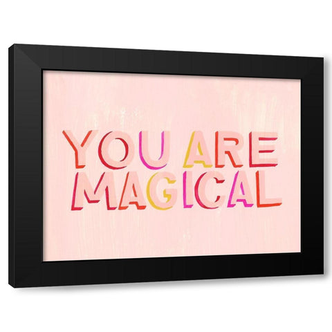 You are Powerful I Black Modern Wood Framed Art Print with Double Matting by Popp, Grace