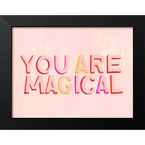 You are Powerful I Black Modern Wood Framed Art Print by Popp, Grace
