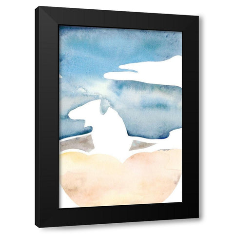 Cross Country Abstraction I Black Modern Wood Framed Art Print with Double Matting by Chabot, Natasha