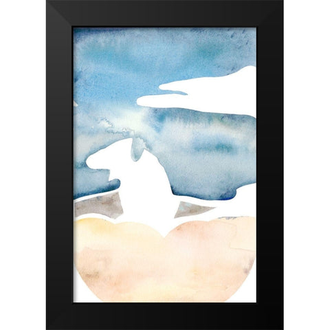 Cross Country Abstraction I Black Modern Wood Framed Art Print by Chabot, Natasha