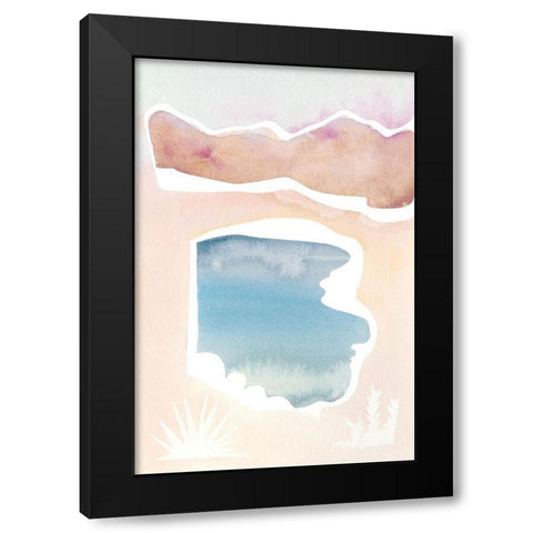 Cross Country Abstraction II Black Modern Wood Framed Art Print by Chabot, Natasha