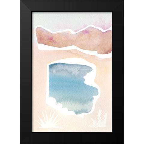 Cross Country Abstraction II Black Modern Wood Framed Art Print by Chabot, Natasha