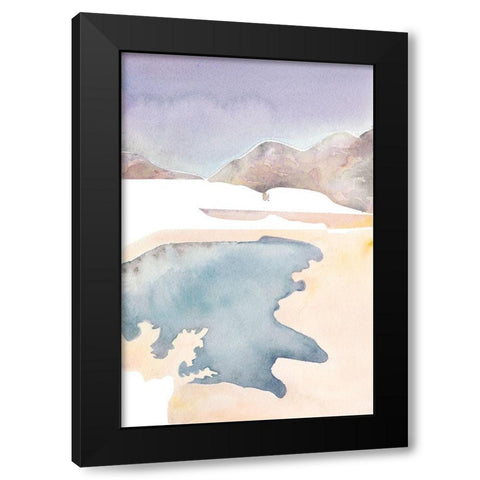 Cross Country Abstraction III Black Modern Wood Framed Art Print by Chabot, Natasha