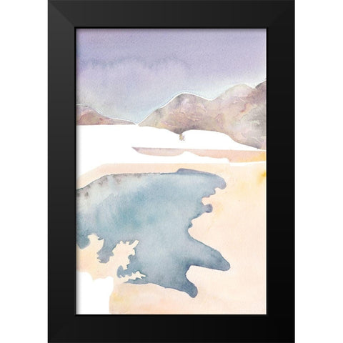 Cross Country Abstraction III Black Modern Wood Framed Art Print by Chabot, Natasha