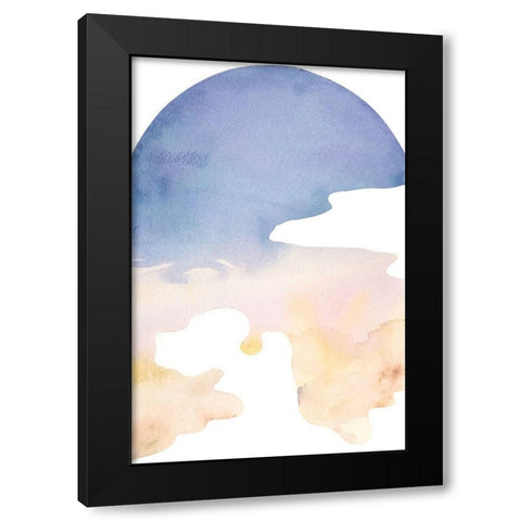 Cross Country Abstraction IV Black Modern Wood Framed Art Print by Chabot, Natasha