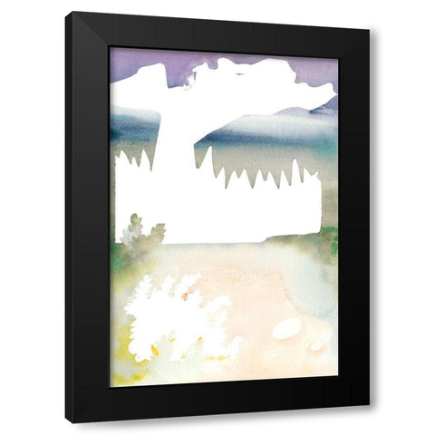 Cross Country Abstraction V Black Modern Wood Framed Art Print by Chabot, Natasha