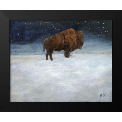 Journey Through the Snow I Black Modern Wood Framed Art Print by Winkler, Kathy