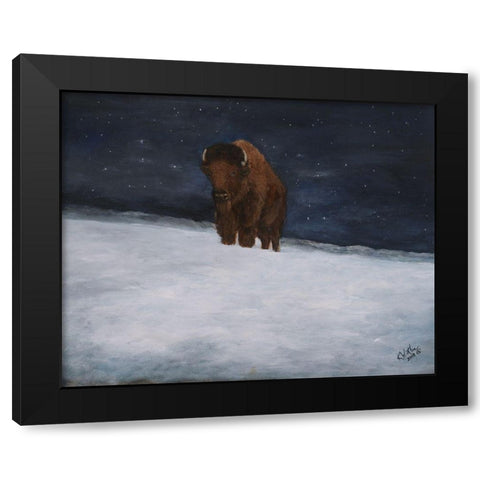 Journey Through the Snow II Black Modern Wood Framed Art Print with Double Matting by Winkler, Kathy
