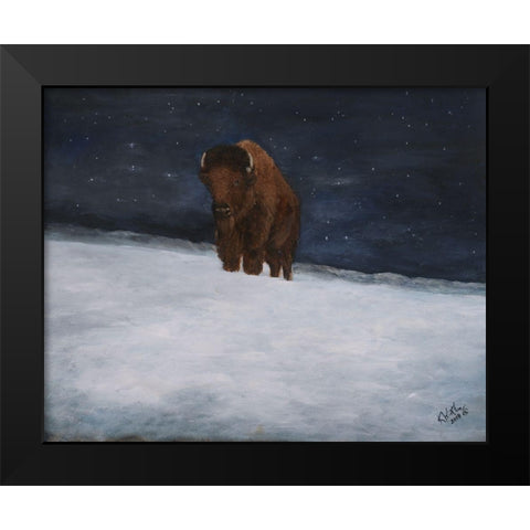 Journey Through the Snow II Black Modern Wood Framed Art Print by Winkler, Kathy