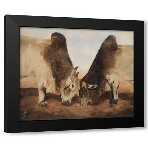 Stand Off II Black Modern Wood Framed Art Print with Double Matting by Winkler, Kathy