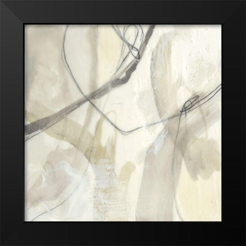 Flowing Neutrals I Black Modern Wood Framed Art Print by Goldberger, Jennifer