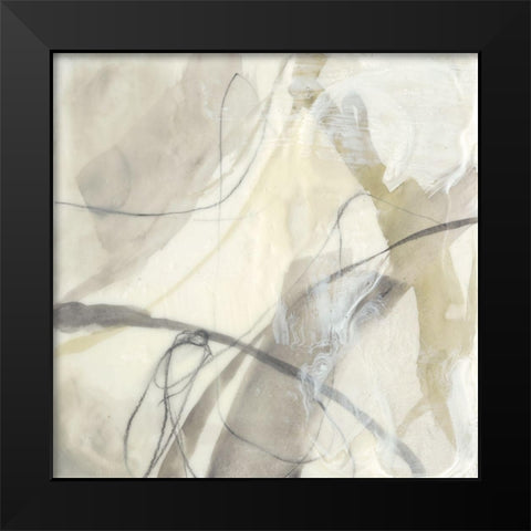 Flowing Neutrals III Black Modern Wood Framed Art Print by Goldberger, Jennifer