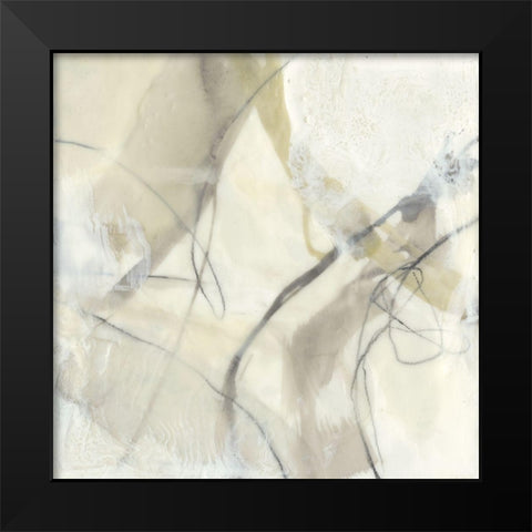 Flowing Neutrals IV Black Modern Wood Framed Art Print by Goldberger, Jennifer