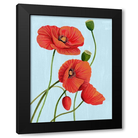 Poppy Topple I Black Modern Wood Framed Art Print with Double Matting by Popp, Grace