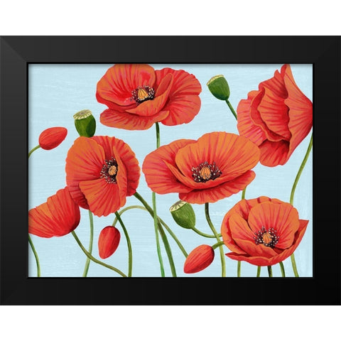 Poppy Topple III Black Modern Wood Framed Art Print by Popp, Grace