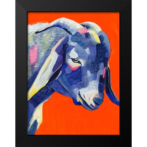Animal Party III Black Modern Wood Framed Art Print by Borges, Victoria