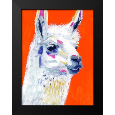 Animal Party IV Black Modern Wood Framed Art Print by Borges, Victoria