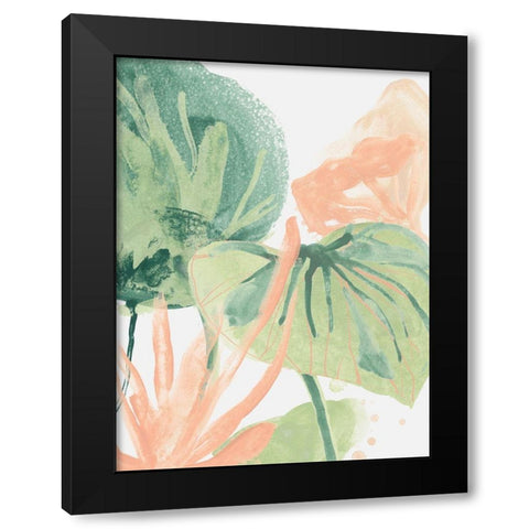 Blush Breeze I Black Modern Wood Framed Art Print with Double Matting by Vess, June Erica