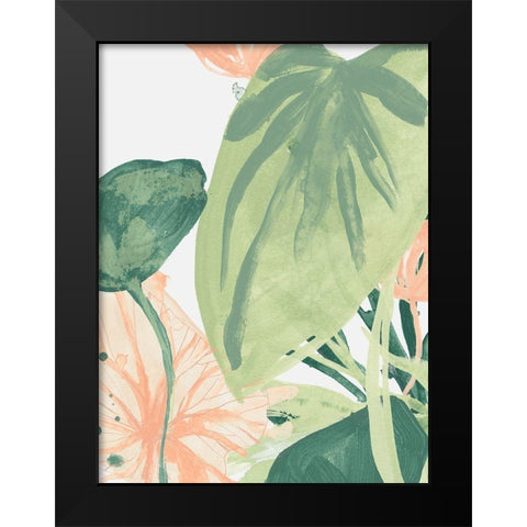 Blush Breeze II Black Modern Wood Framed Art Print by Vess, June Erica