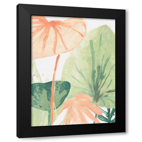 Blush Breeze IV Black Modern Wood Framed Art Print with Double Matting by Vess, June Erica