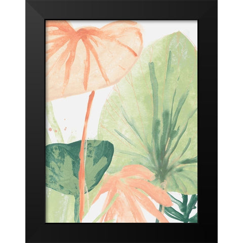 Blush Breeze IV Black Modern Wood Framed Art Print by Vess, June Erica