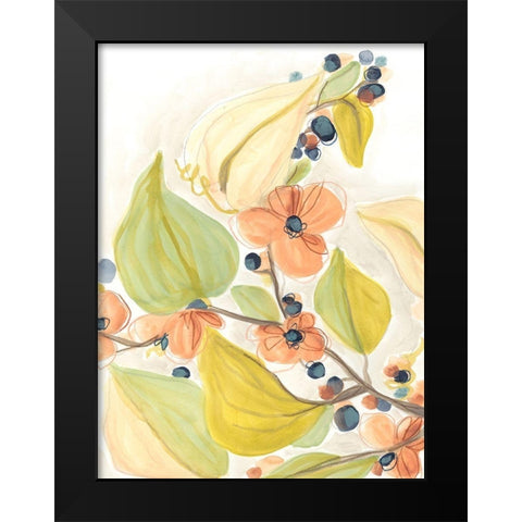 Island Branch I Black Modern Wood Framed Art Print by Vess, June Erica