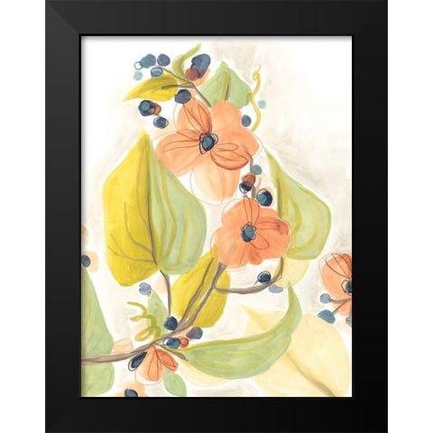 Island Branch II Black Modern Wood Framed Art Print by Vess, June Erica