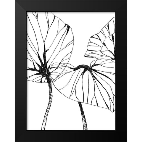 Linear Tropics I Black Modern Wood Framed Art Print by Vess, June Erica