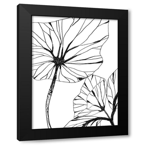 Linear Tropics III Black Modern Wood Framed Art Print by Vess, June Erica