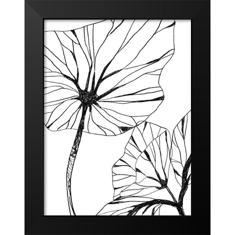 Linear Tropics III Black Modern Wood Framed Art Print by Vess, June Erica