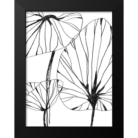 Linear Tropics IV Black Modern Wood Framed Art Print by Vess, June Erica
