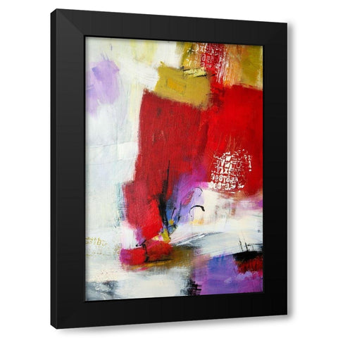 Text Blocking I Black Modern Wood Framed Art Print by Bothne, Janet