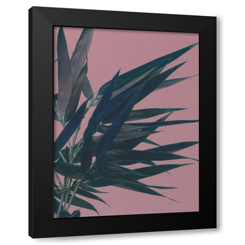Bamboo Pink I Black Modern Wood Framed Art Print with Double Matting by Stramel, Renee W.
