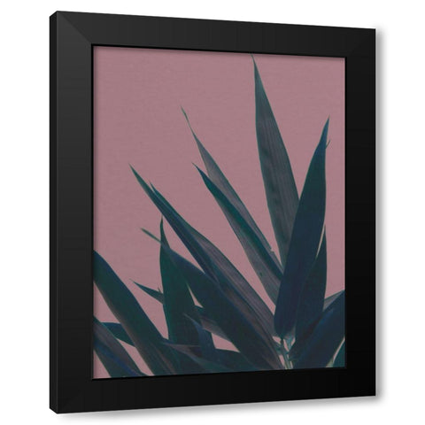 Bamboo Pink II Black Modern Wood Framed Art Print with Double Matting by Stramel, Renee W.