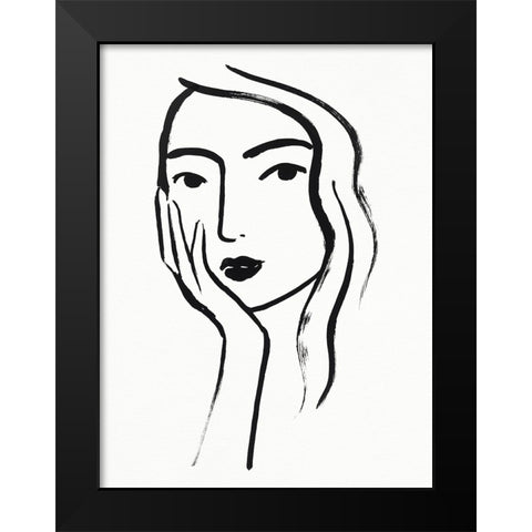 Athene I Black Modern Wood Framed Art Print by Borges, Victoria