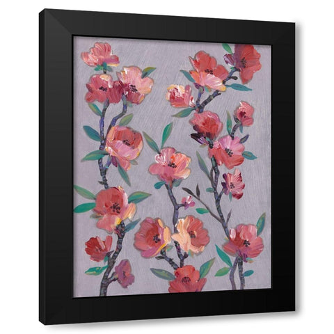 Twigs in Bloom I Black Modern Wood Framed Art Print by OToole, Tim