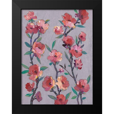 Twigs in Bloom I Black Modern Wood Framed Art Print by OToole, Tim