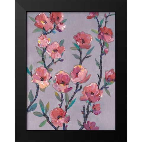 Twigs in Bloom II Black Modern Wood Framed Art Print by OToole, Tim