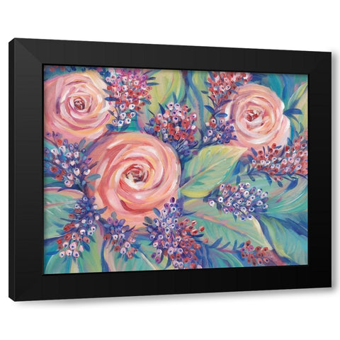 Shades of Pink I Black Modern Wood Framed Art Print with Double Matting by OToole, Tim