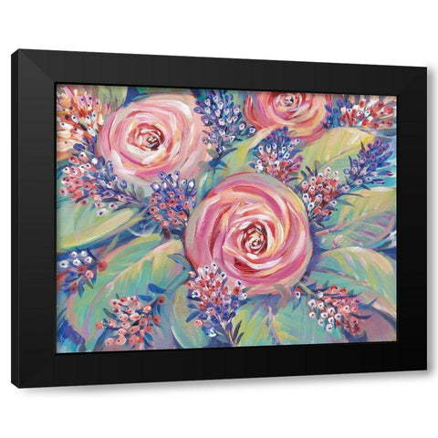 Shades of Pink II Black Modern Wood Framed Art Print with Double Matting by OToole, Tim